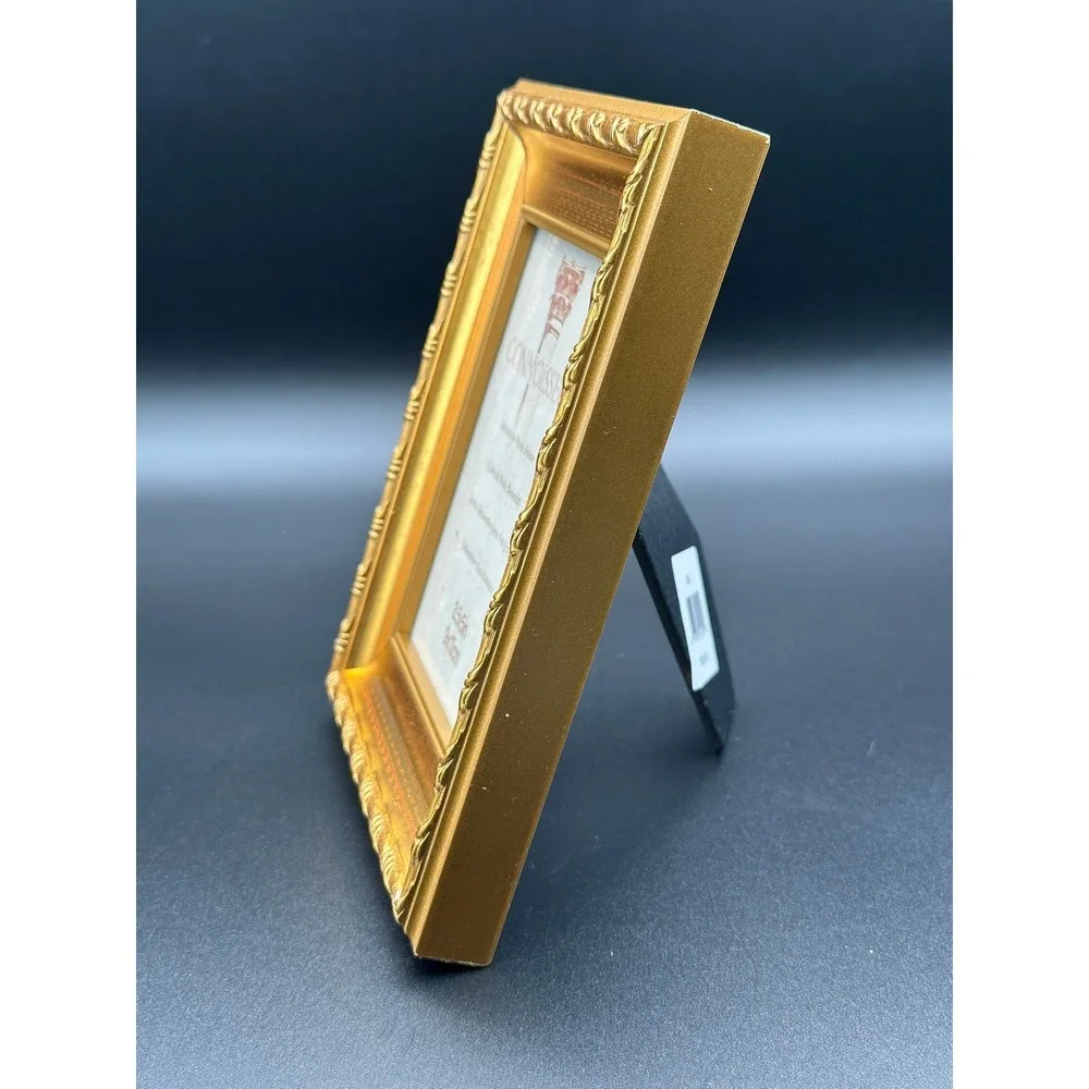 Connoisseur Gold Gilded Vintage Decorative Photo Frame 3.5x5 Tabletop USA